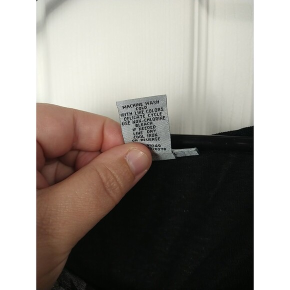 Catherine's Woman 3X Blouse/Tunic Black Hi Low Hem Abstract 3/4 Sleeve... - Picture 3 of 8